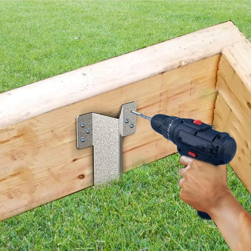 

【LAST CHANCE】Fence Post Repair Stakes Anchors Ground Spikes, 10Pcs Sleeper Stakes, Metal Heavy Duty Stakes