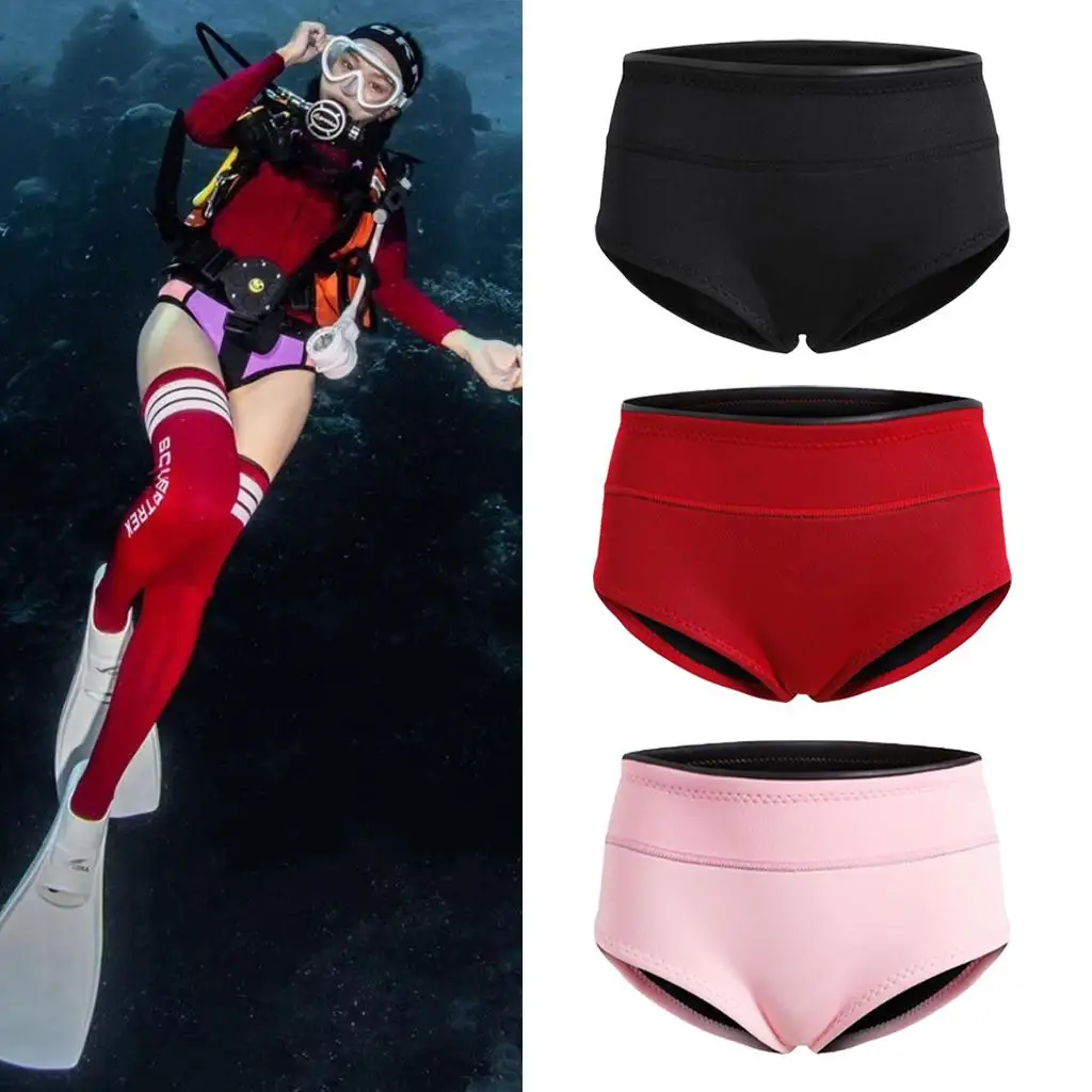 1.5mm Neoprene Super Stretch Diving Snorkel Brief Underwear Shorts Women Wetsuit Boyshort Bottoms for Diving Swimmin Snorkeling