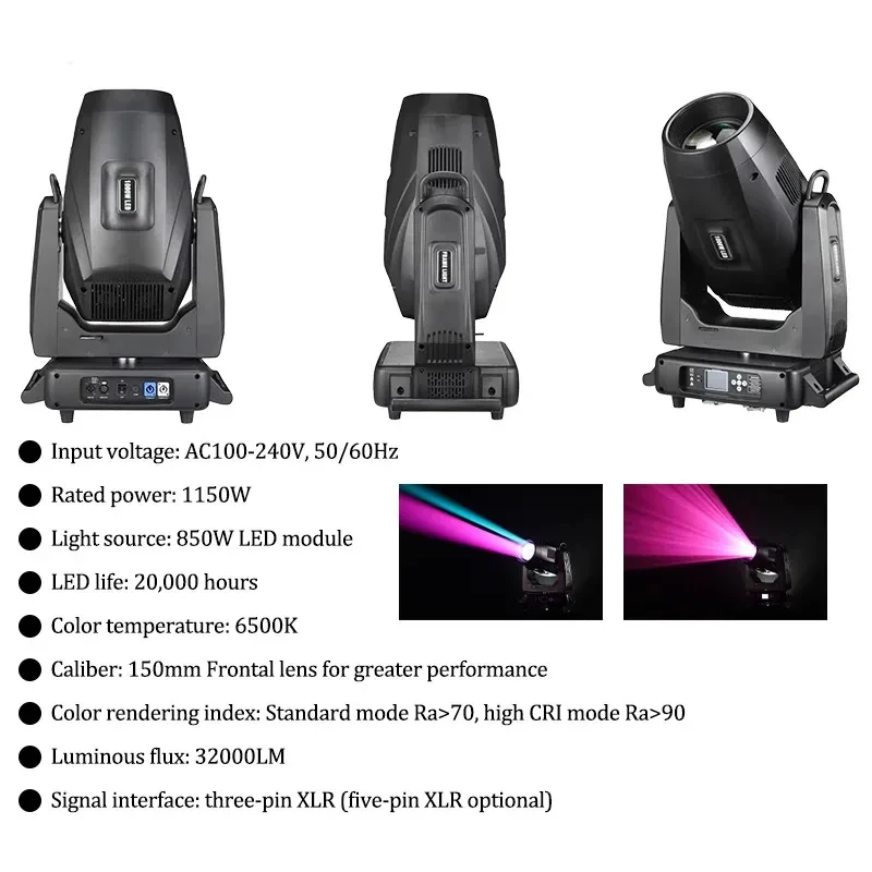 

1000W LED Stage Moving Head Light CTO CMY Beam Spot Wash Shutter Profile Framing for Big Events Theater