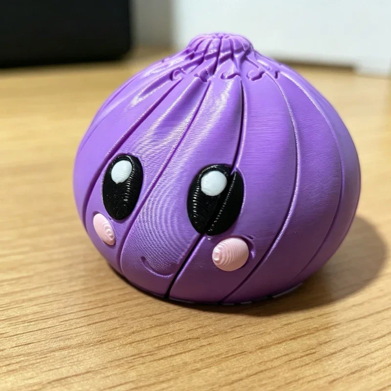 1/6pc 3D Printing Dumpling Sensory Decompression Toy Deformable Twist Creative Stress-Relief Gadget Desk Ornament