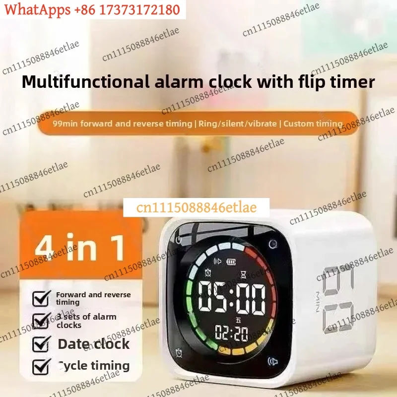 TK3 Flip Timer Small Square Learning Management Tool for Kids Visual Time Tracker Study Aid Educational Timer for Children