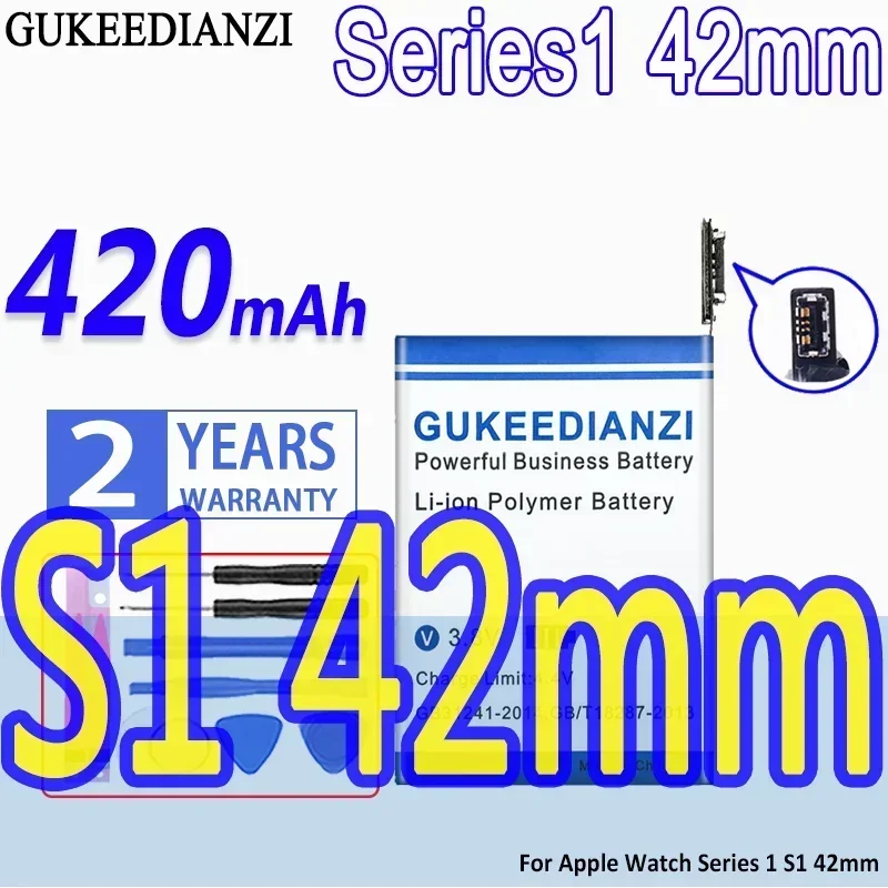 

Аккумулятор GUKEEDIANZI Series1 Series2 Series3 для Apple Watch iWatch Series 1 2 3 38 мм 42 мм LTE GPS Bateria