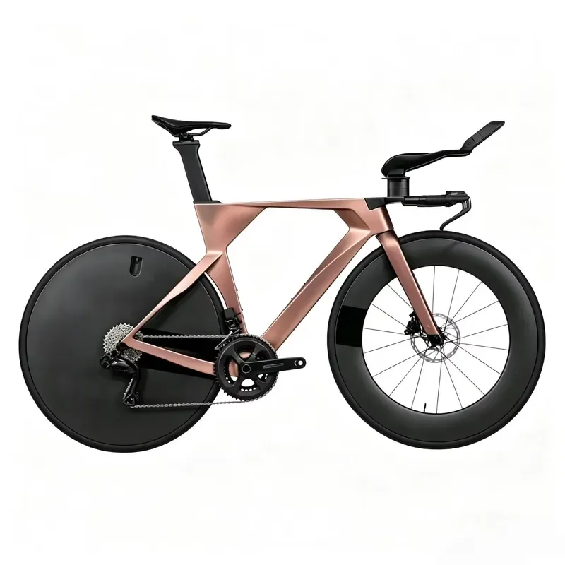 Carbon Fiber 700C Road Bike with Carbon Forks 24 Speed Hydraulic Disc Brakes Shock Absorbing Fork