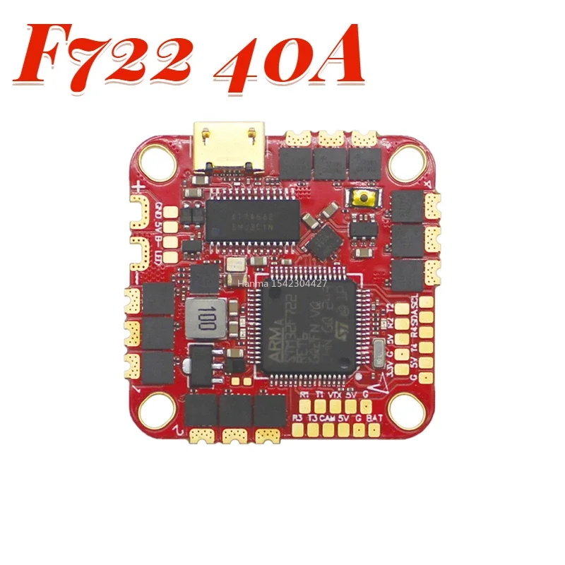 

HAKRC F722 40A AIO Dual USB Flight Control 4IN1 BLHELI_ S ESC 2-6S 25.5x25.5mm for DJI HD VTX CADDX CRSF FPV Racing Drone HAKRC