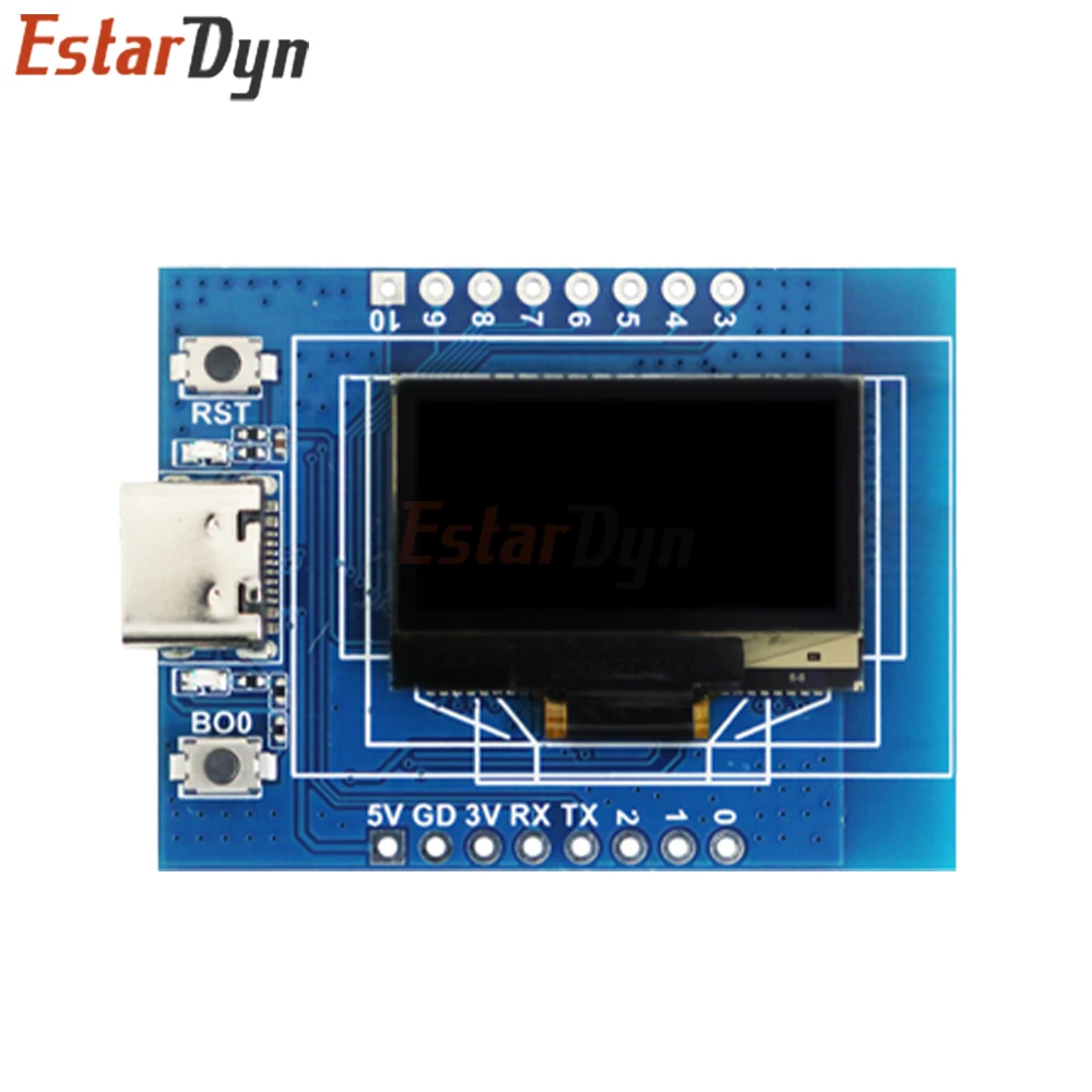 ESP32-C3 IoT Board 0.96 Inci Layar OLED WiFi Bluetooth Antena Keramik Modul Mikrokontroler untuk Rumah Pintar Arduino ESP32-C3