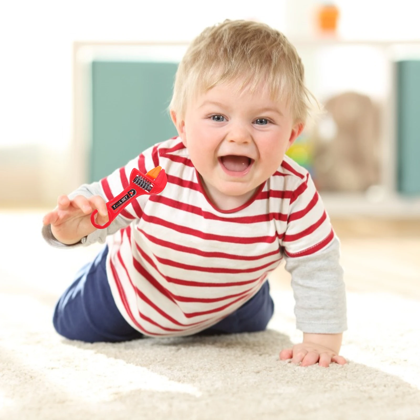 1 Juego de herramientas de reparación para niños, aprendizaje educativo, juego de simulación infantil, herramientas de mantenimiento de plástico, juguetes de desarrollo creativo