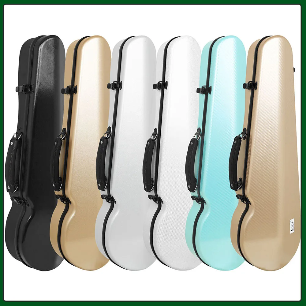 IRIN 1/2 Violin Case Multi-colors Carbon Fiber Lightweight Violin Box with Hygrometer for 1/2 Violin Protection ﻿Accessories