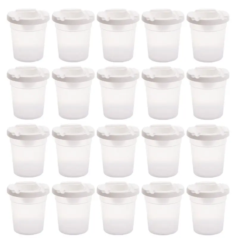 AT82-Eco-Friendly Anti-Spill Art Brush Washer Cup For Kids & Artists - PP Material, Easy Cleaning, Perfect