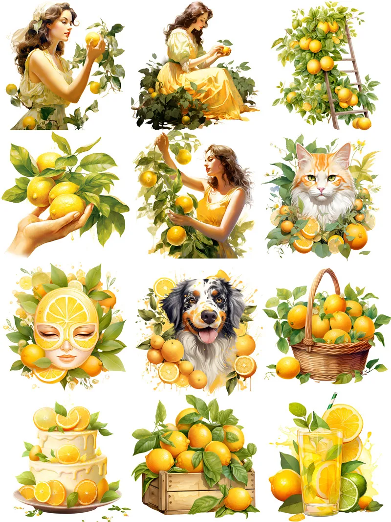 Citrus Stickers Crafts And Scrapbooking stickers kids toys book Decorative sticker DIY Stationery