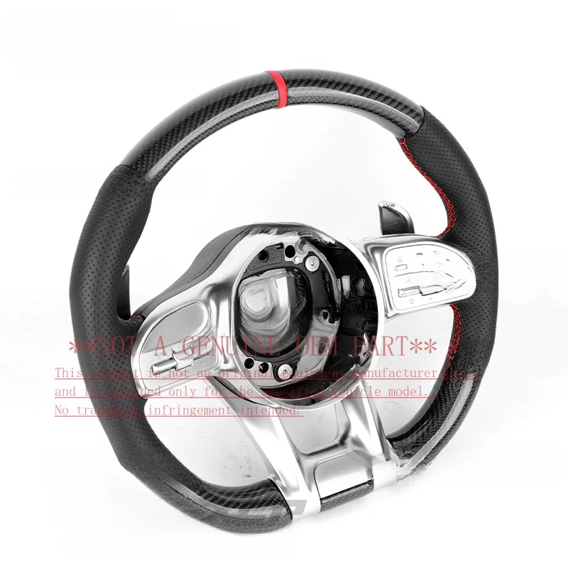 For Mercedes-Benz W204 W205 W221 W222 A C G E Series AMG Carbon Fiber Steering Wheel Horn Shell Decorative Cover