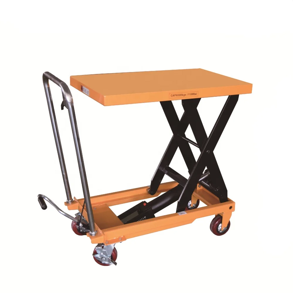 

Hydraulic Scissor Lift Cart Hydraulic Lift Table Machine Hydraulic Lifting Platform Trolley PT300a