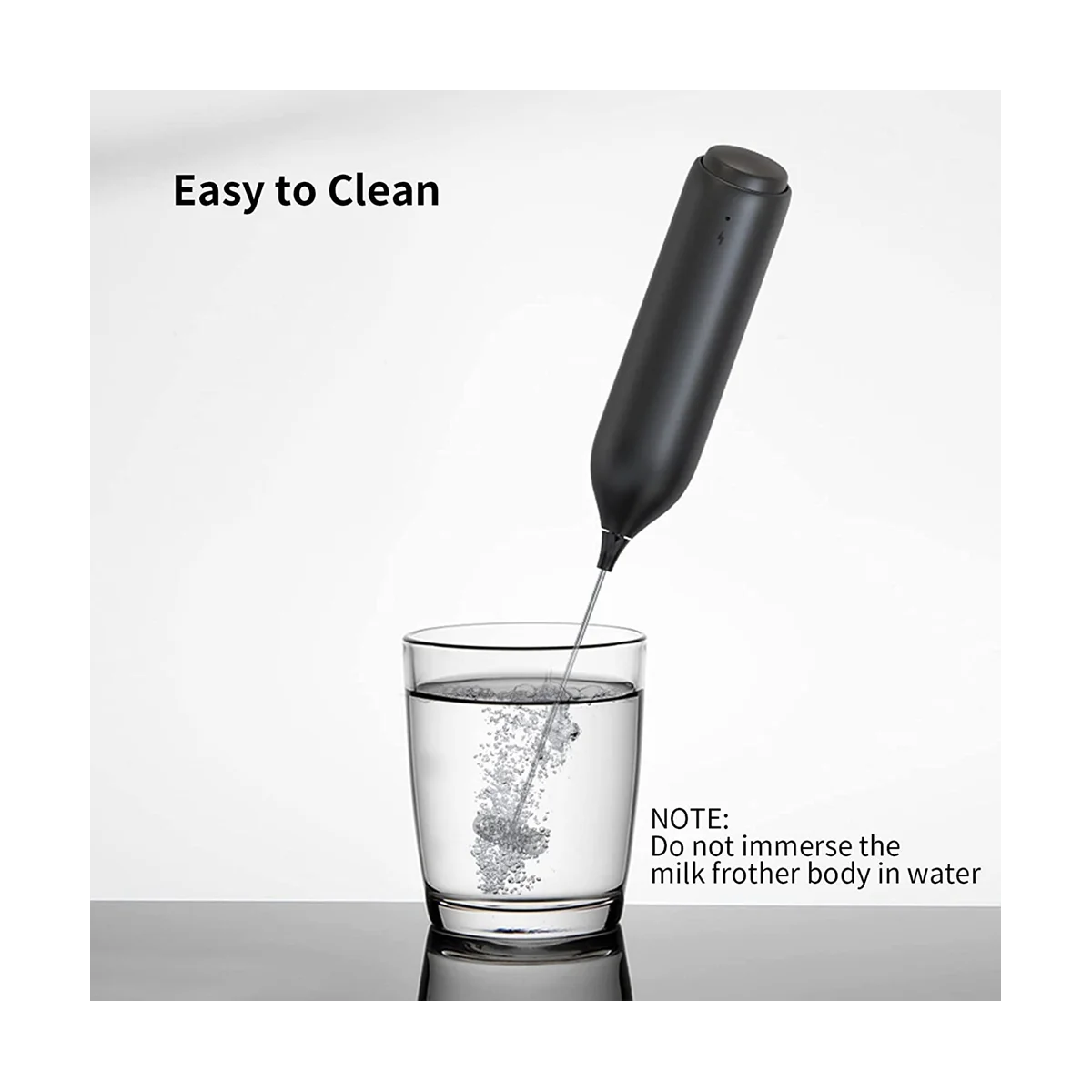 Handheld, Electric Milk Frothers with USB Rechargeable Stand, Portable Drink Mixer Pasteable Hanging Stand