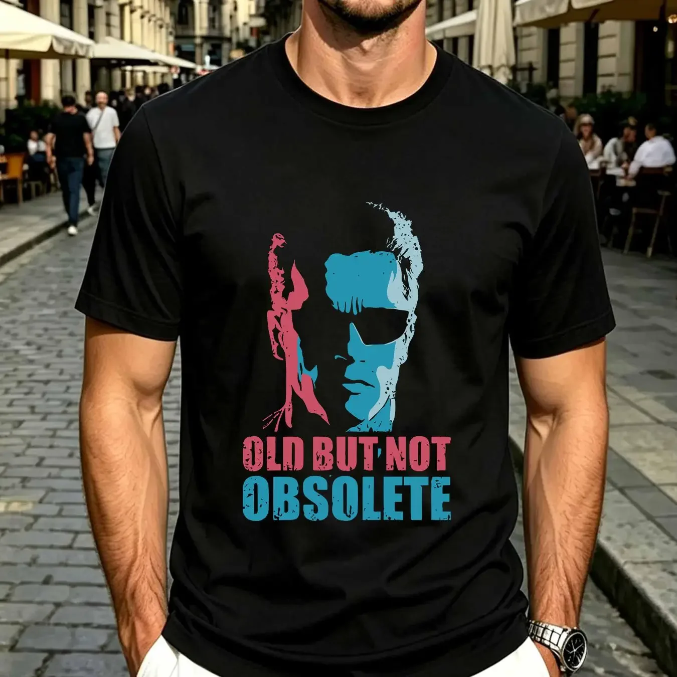 washed T Shirt Old But Not Obsolete Awesome Classic long or short sleeves vintage Washed Versatile Stylish Slightly streetwear