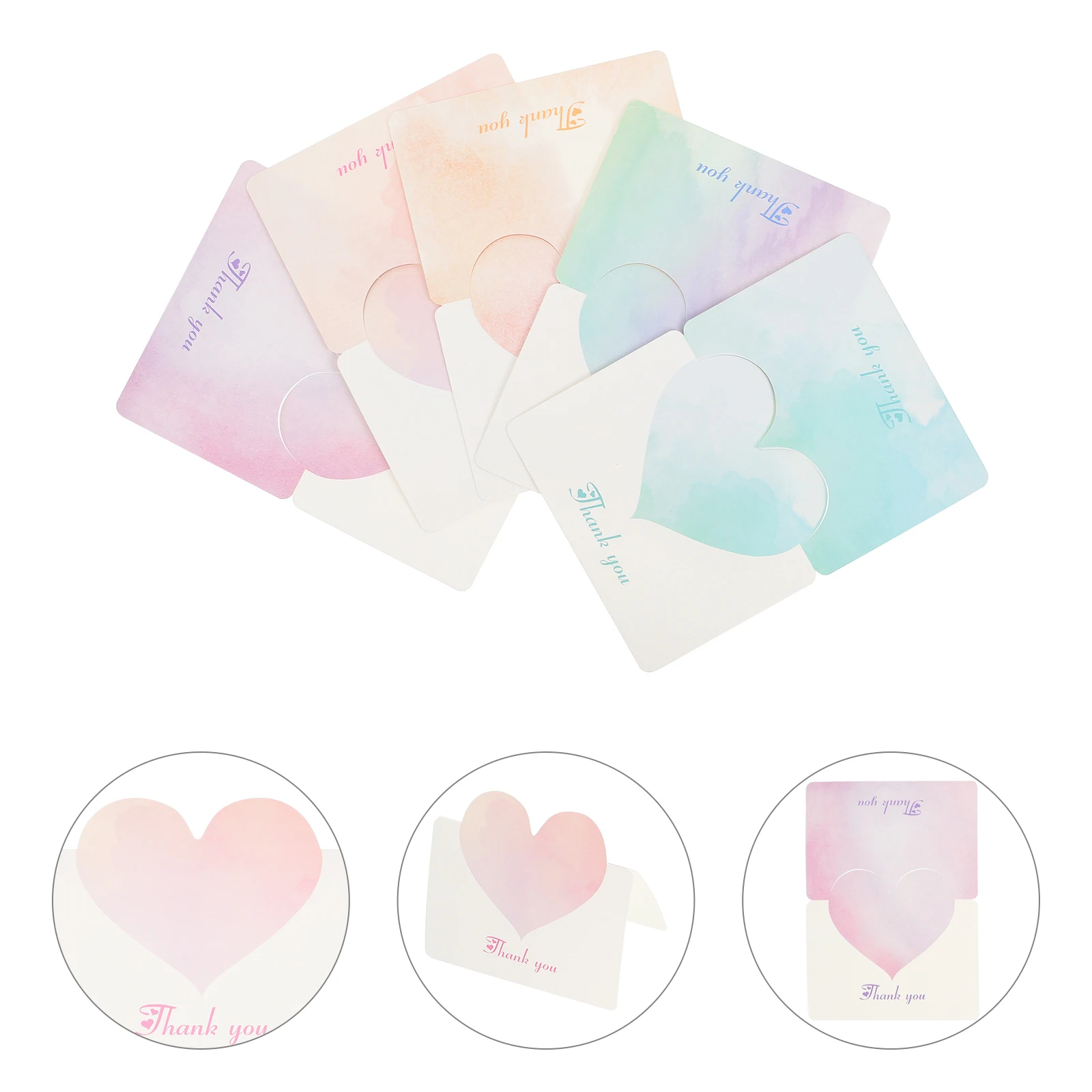 

100 Pcs Thank You Card Message Cards Thanksgiving Greeting DIY Decoration Blessing Baby Shower Paper