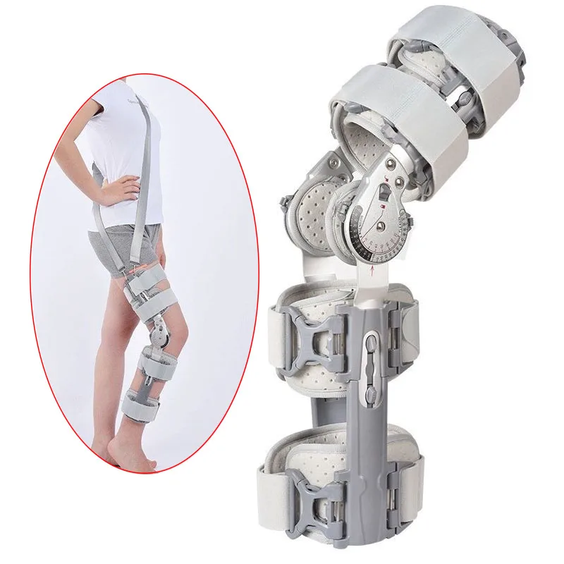 1Pcs Adjustable Knee Support-Joint Pain Fixation Brace Orthopedic-Knee Lower Limb Bracket Fracture, Ligament Strain Orthosis