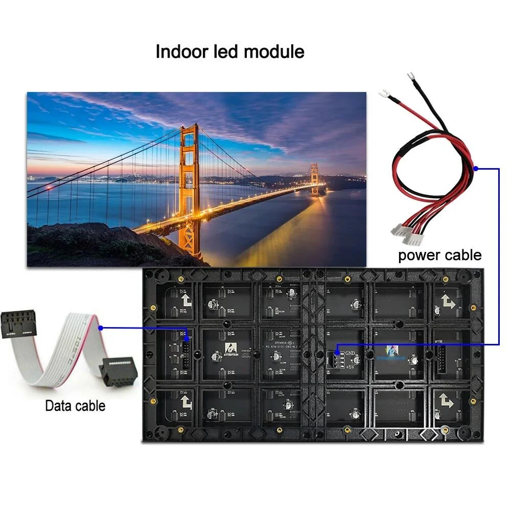 Full Color P2 Indoor LED Display Rental Screen 640x480mm 3840Hz 700cd Brightness Aluminium Die Casting Panel