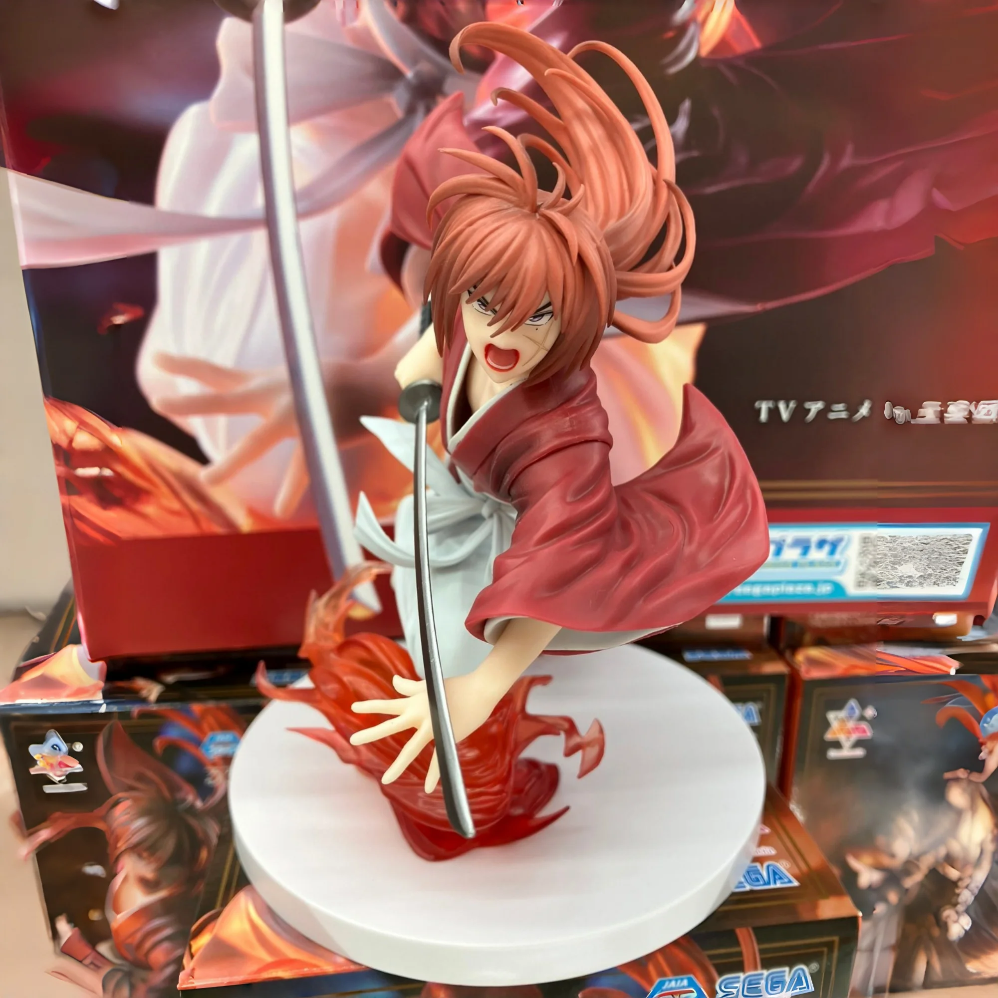 Figura de Anime de Sega Luminasta, Himura Kenshin, Rurouni Kenshin, Meiji Kenkaku Romantan, Modelo de PVC de Colección, Regalo para Fanáticos del Anime, en Existencia