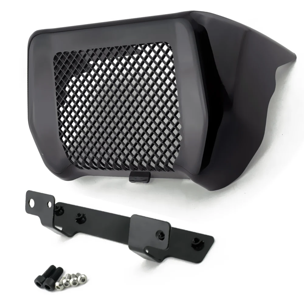 

Motorcycle Black/Chrome Oil Cooler Cover Radiator Case For Harley Touring Road King Street Electra Glide Standard FLHR 2017-2022