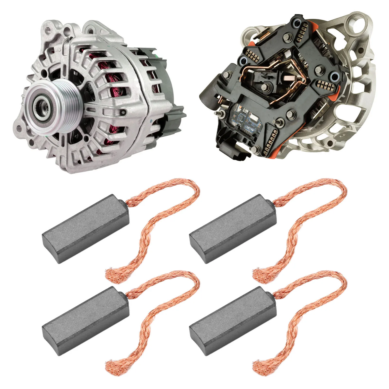 4 pçs conjunto de escova regulador alternador px602 px60 092950 300722 92950 gerador motor elétrico escova substituição para bosch
