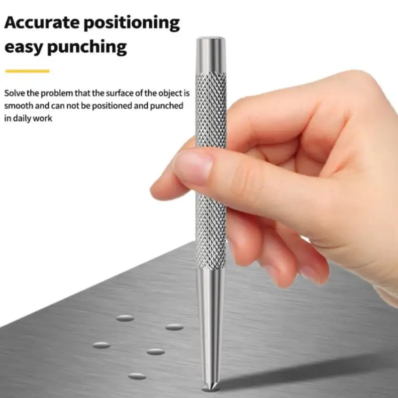 Hot Sale Non-slip Center Pin Punch High Carbon Steel Center Punch for Alloy Steel Metal Drill Bit Positioning Marking Hand Tools