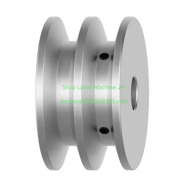 

1PC OD 40-100mm Double V-Groove Aluminum Drive Pulley For A-Section V-Belt Pulleys