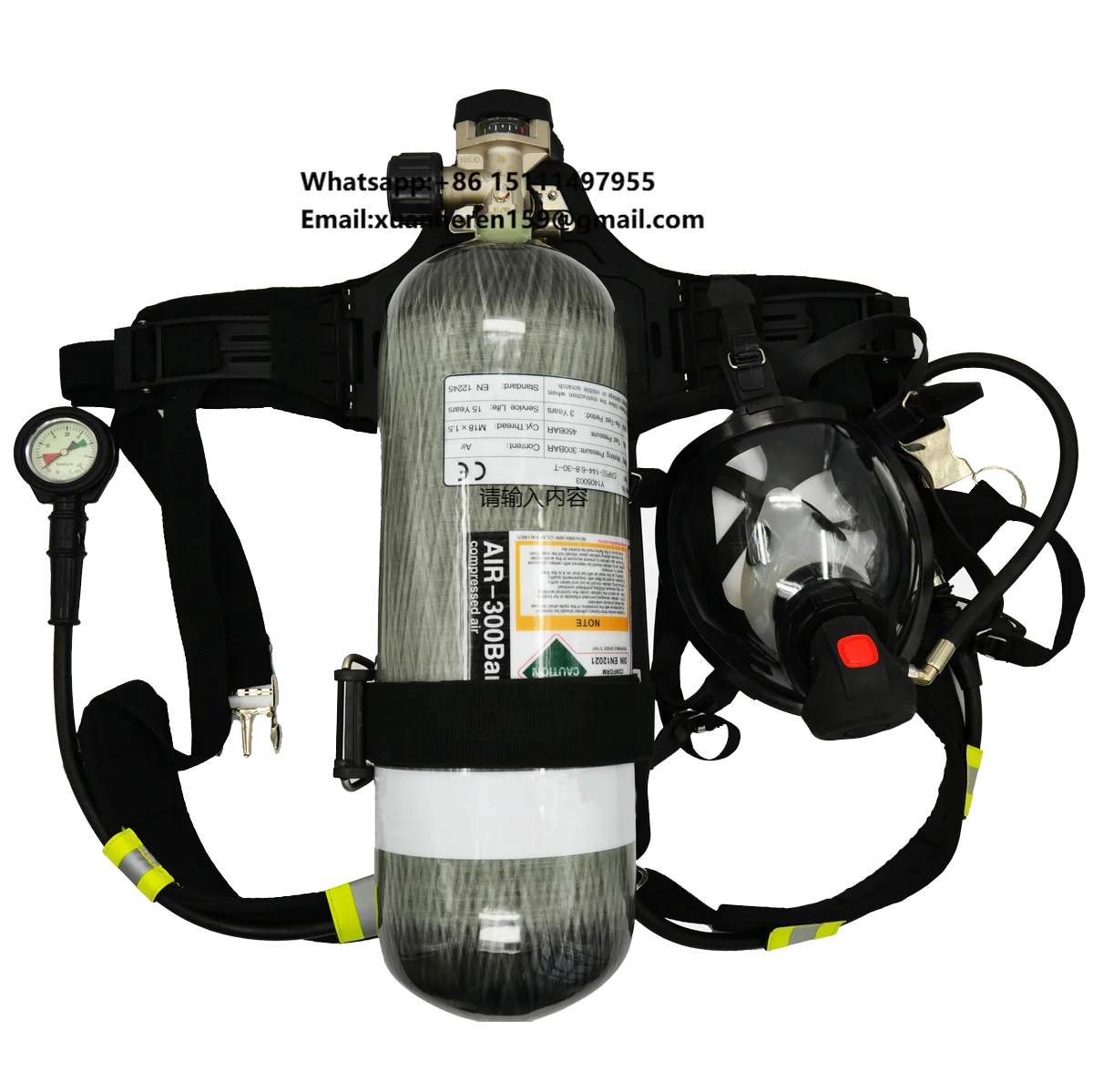 CE Hot Sale 6.8L Confined Space Automatic Open-type Self-contained Underwater Breathing Apparatus scuba Set