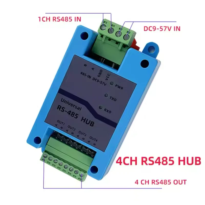 

Industrial RS-485 HUB Extension 1 in 2 out 4 out 2 Port DIN-Rail RS485 HUB