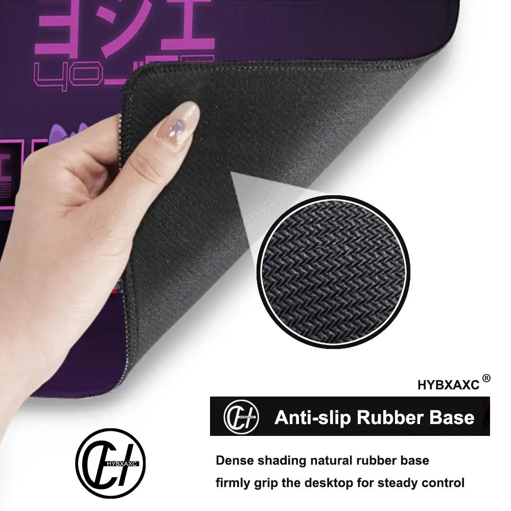 Purple Japan Anime Mouse Pad PC Cool P-pokemon Gamer Cabinet Keyboard Rug XXL G-gengar Extended Desk Mat Laptop Kawaii Mousepad