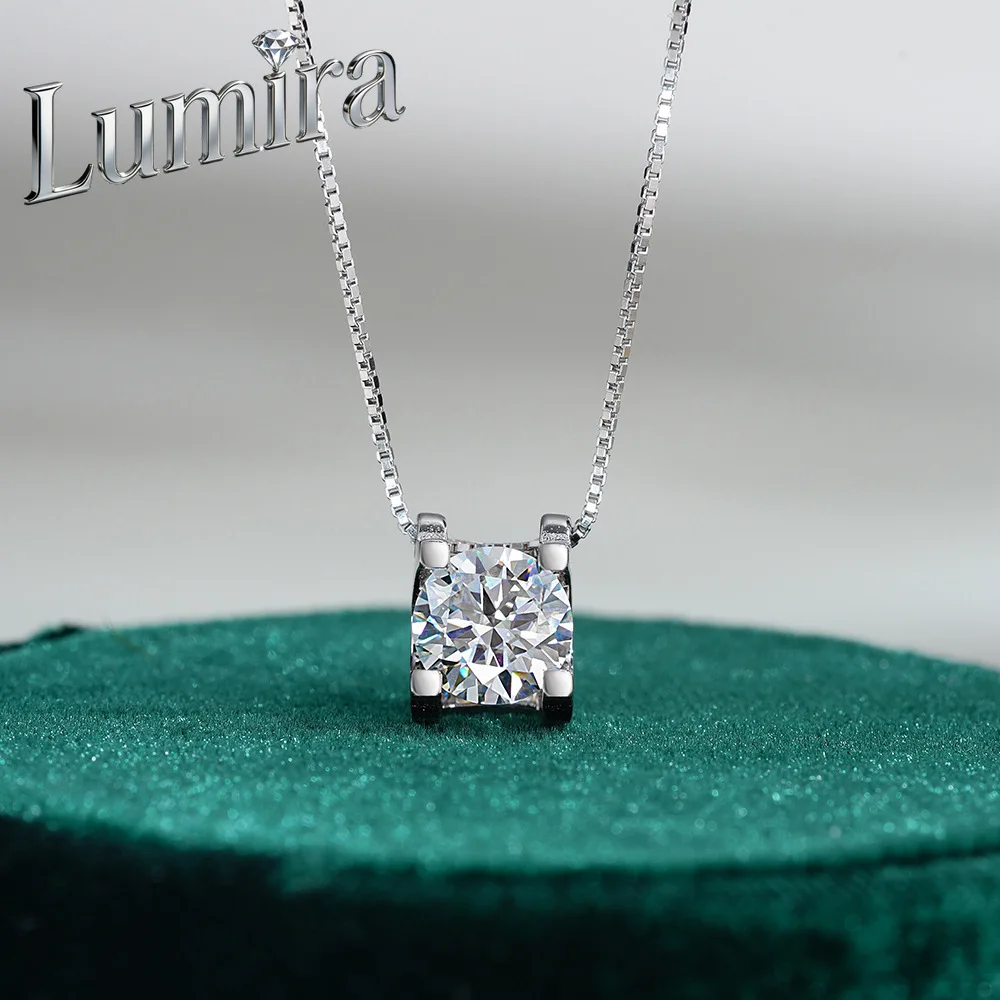 

Колье-чокер Lumira Platinum PT950 с муассанитом 1/2 карата в форме головы быка для женщин, классический кулон с изображением головы быка, ювелирное украшение, цепочка-бокс