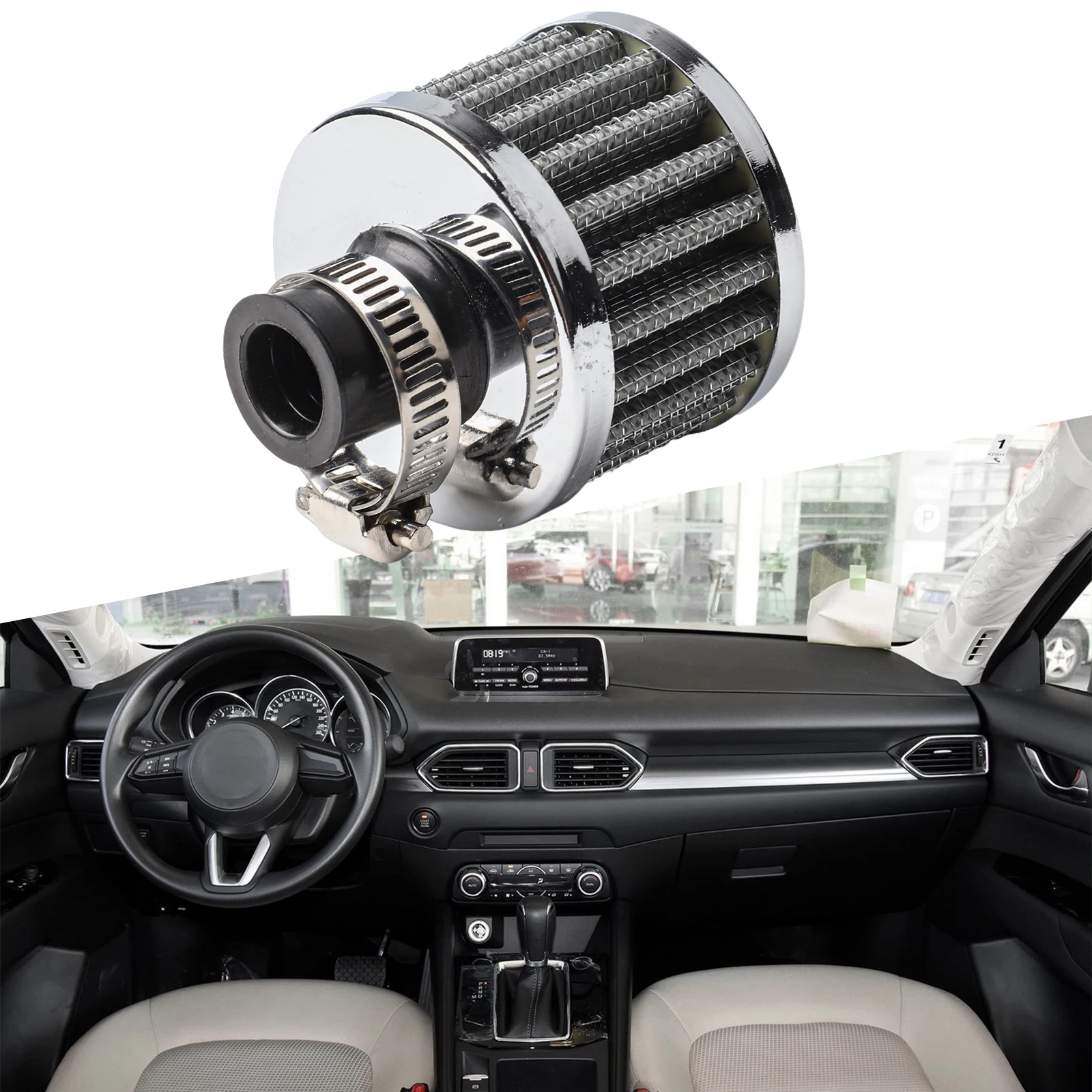 Enhance Airflow and Engine Performance with 12mm Cold Air Intake Filter Turbo Vent Crankcase Breather Valve Cover