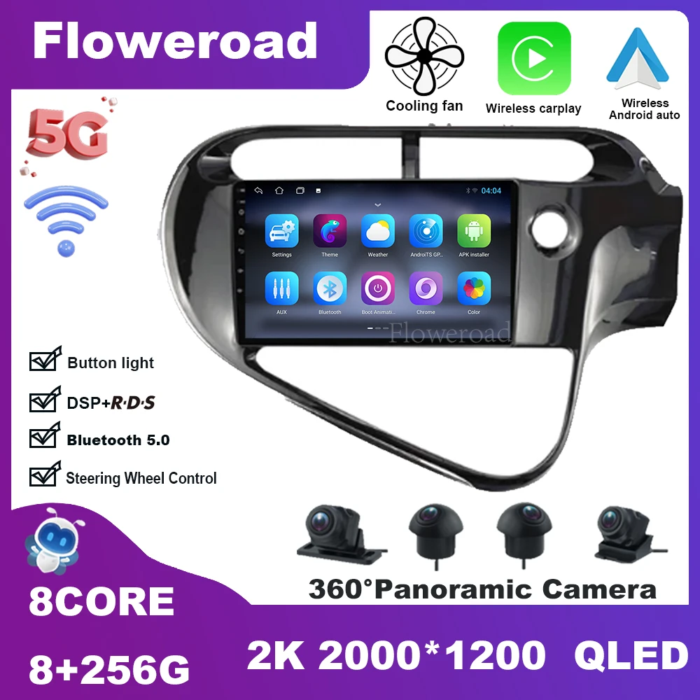 

Автомобильный радиоприемник FYT7862 Android13 для TOYOTA AQUA Prius C 2018-2020, мультимедийный видеоплеер, навигация BT5.0, стерео, авто 5GWiFi