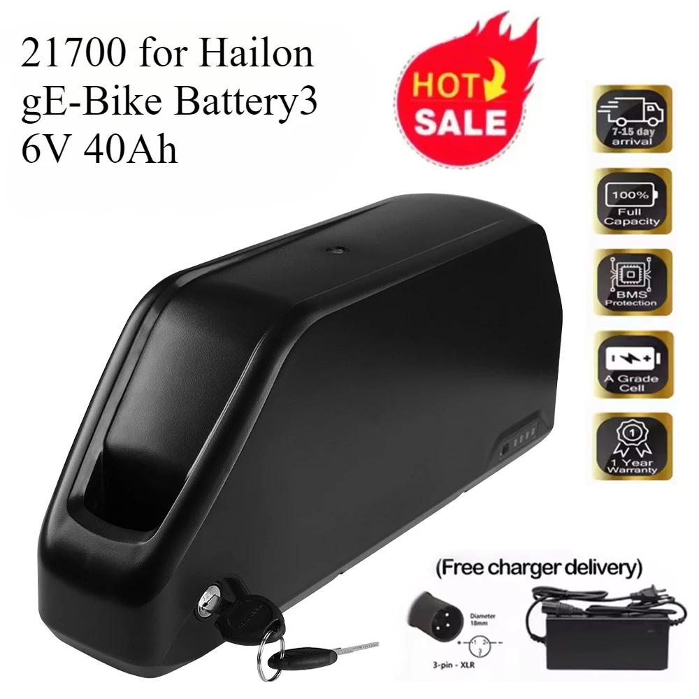 For Hailong 21700 36v 40ah E Bike Batterij for 250W-1500W Motor Elektrische Fiets Ombouwsets Voor