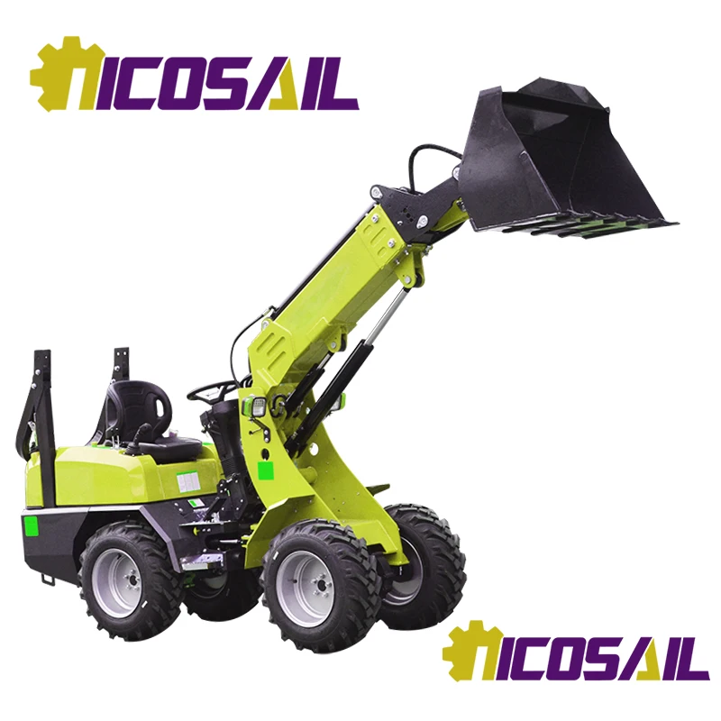 

Customized sale of small telescopic arm front-end wheel loader for earthmoving machinery with various accessories