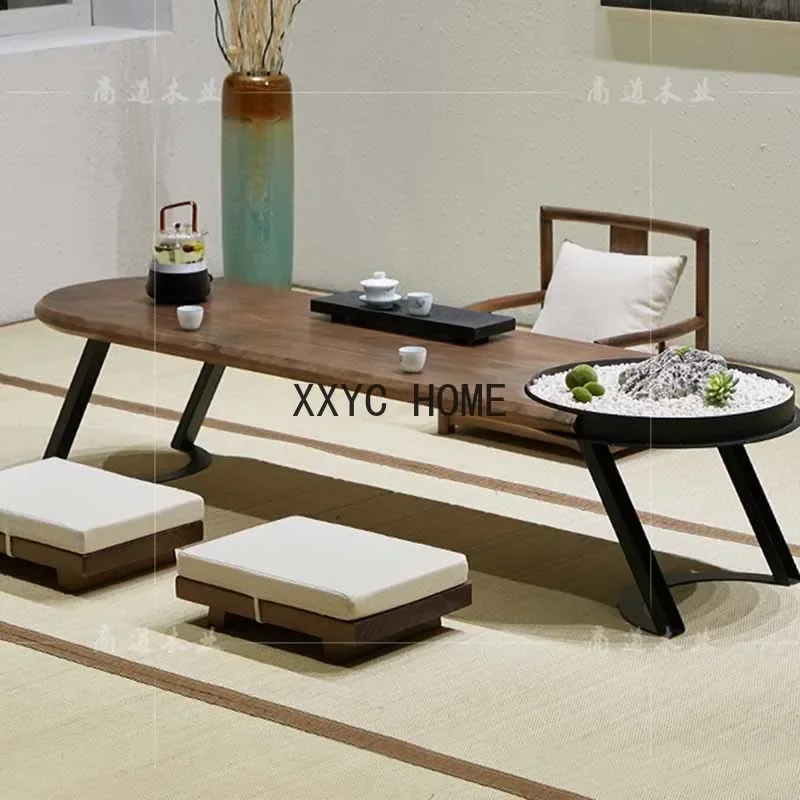 Sedentary Wooden Side Table Minimalist Writing Modern Vintage Coffee Books Balcony Voor Woonkamer Furniture