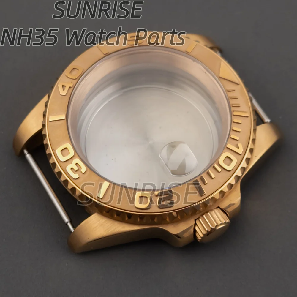 ارتفع الذهب NH35 حالة 40 مللي متر الياقوت الزجاج الفولاذ المقاوم للصدأ ل SUB GMT يخت ماستر NH34 NH35 NH36 NH38 ساعة يد تعمل بالحركة اكسسوارات #2