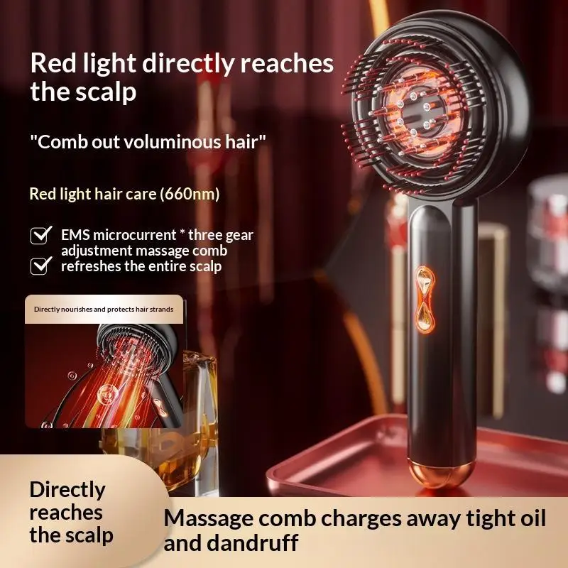 1 Set Electric Head Kneading Massage Comb Scalp Relax Massager Oil Applicator Promotes Hair Growth Nourishes Scalp