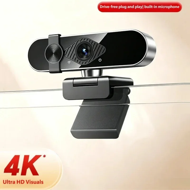 1080P/2K/4K HD Webcam With Privacy Cover USB Computer Camera Plug And Play For Live Streaming Video Calling Conference Online