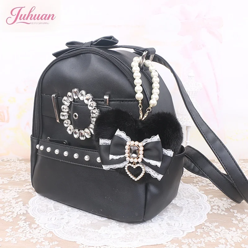 Girl Bag Accessories Sweet Japanese Mine Imported Lace High-quality Pearl Handmade Beaded Fluffy Big Love Bag Pendant for Women