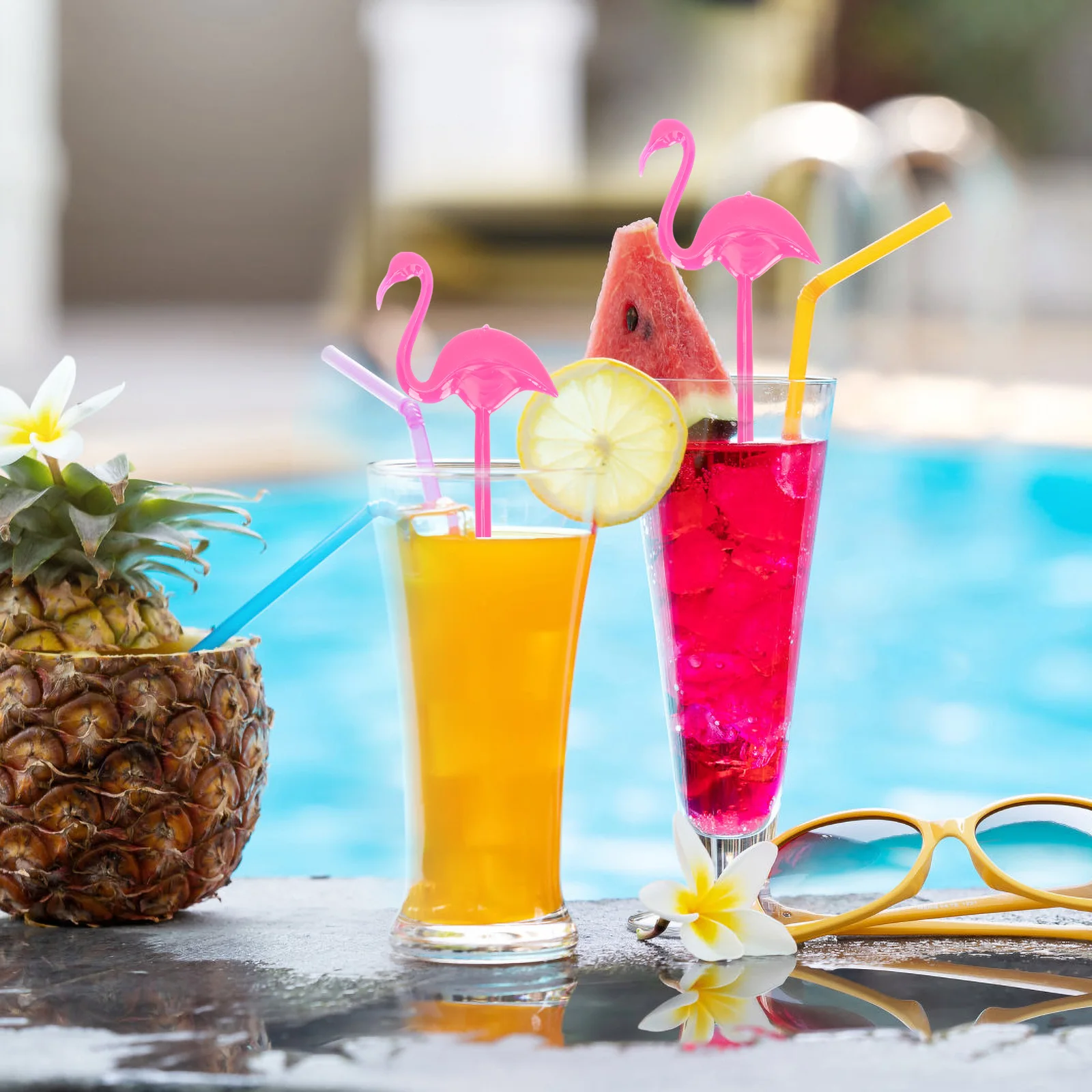 

Flamingo Stirring Stick Sticks Cocktail Picks New Years Drink Stirrer Coffee Stirrers Bar Drinks
