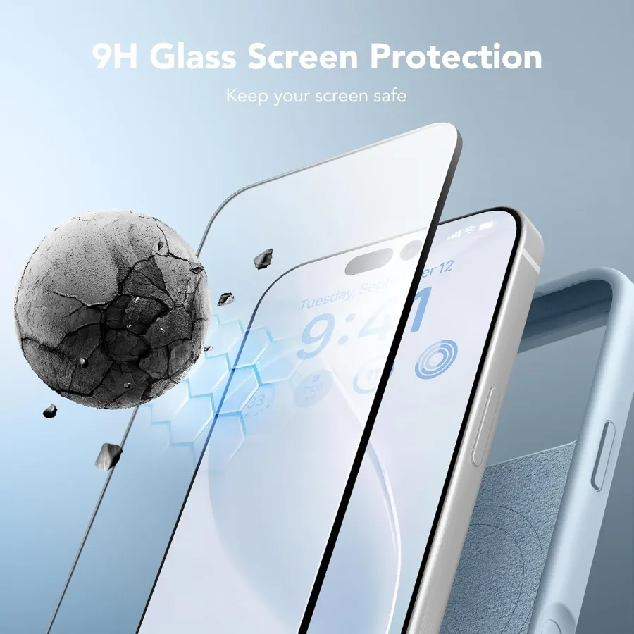 아이폰 17 프로 맥스 6.9인치용 마그네틱 보호 폰 케이스 (MagSafe 호환, 화면 및 카메라 렌즈 보호 기능 포함)