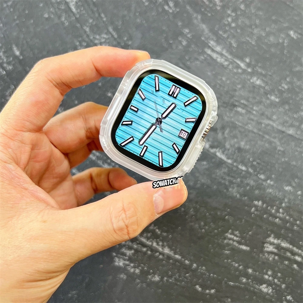 アップルウォッチ用ダブル保護ケース,ソフトメッキカバー,iwatchシリーズ9,シリーズ8,シリーズ7,シリーズ6,シリーズ5,4,シリコン,45mm 44mm, 42mm, 41mm, 40mm, 38mm