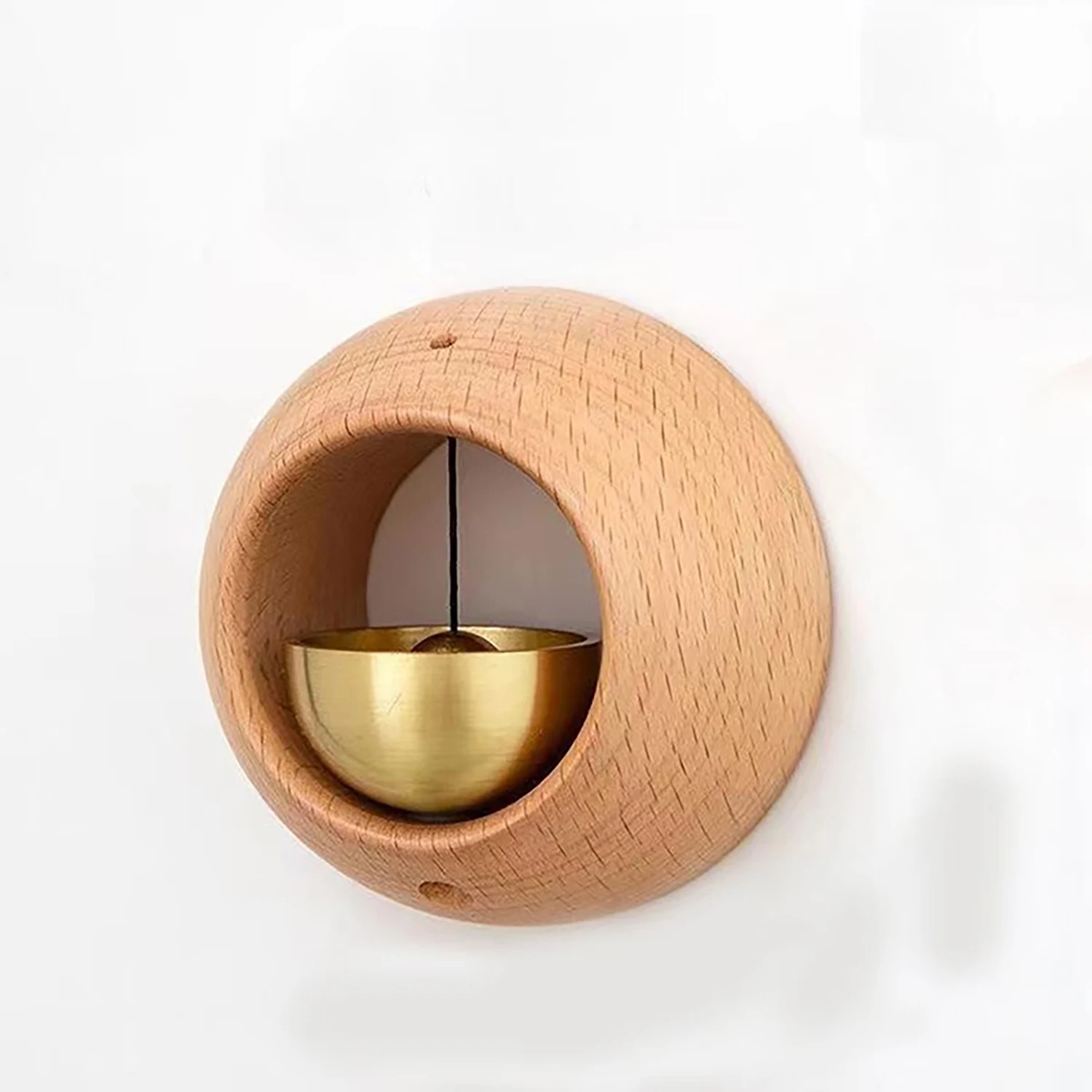 1pc Messing Türklingel Erinnerung Magnetische Holz Windspiele Selbstklebende Ladenbesitzer Glocke für Tür Home Dekorationen – Detail 5
