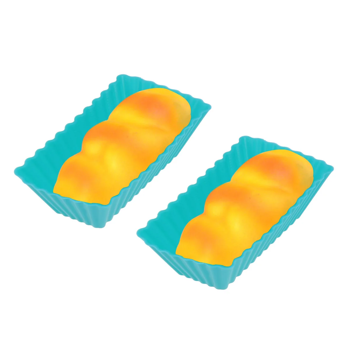 

8Pcs Silicone Cupcake Moulds Square Reusable Non-Stick Heat Resistant Baking Cups Dishwasher Safe for Home Kitchen