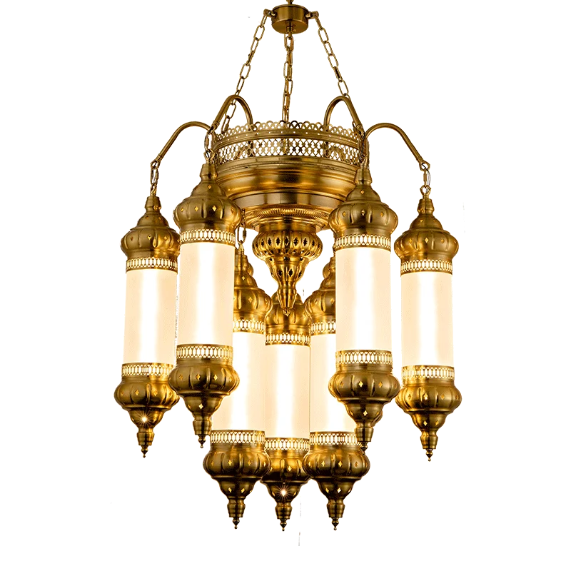 

Thai style chandelier wrought iron homestay club health hall bar decorative lamps