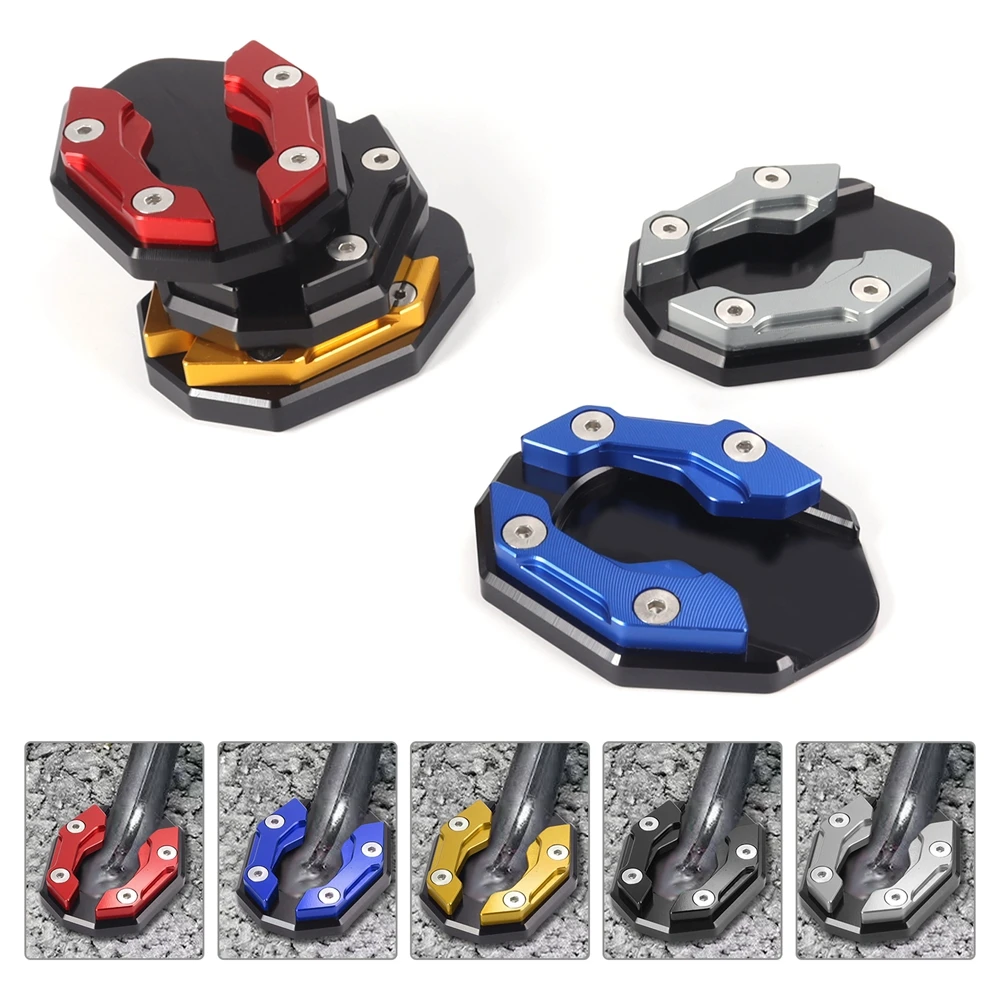 Aluminum Alloy Motorcycle Bike Kickstand Extender Foot Side Stand Extension Foot Pad Support Plate Motorbike Accessory image 2