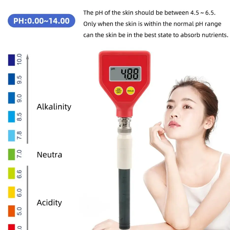 디지털 PH 계량기 PH98109 요리 고기 식품 반죽 주방 피부 미용 건강 전극 테스터 토양 가죽 종이 헤어 에멀젼