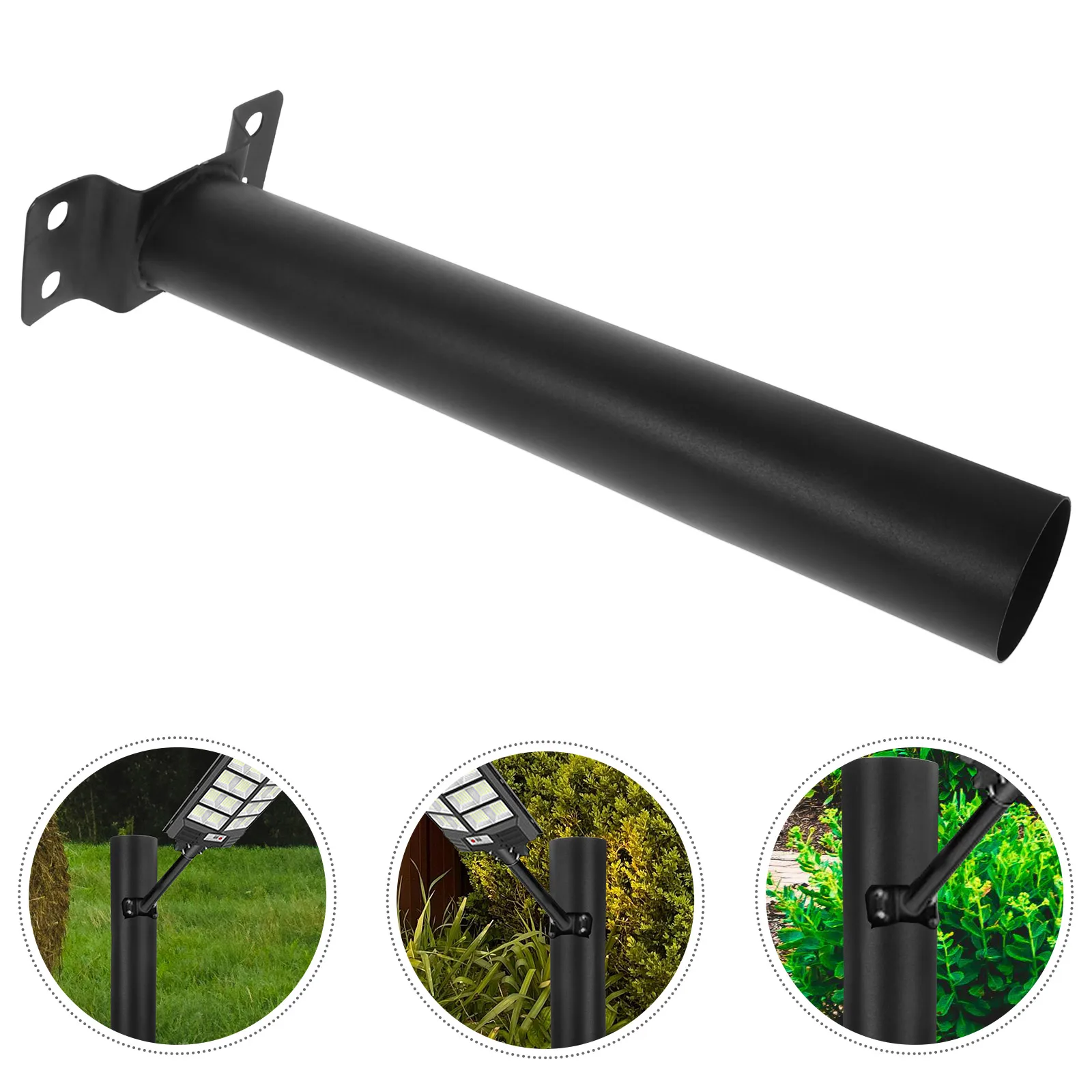 

Solar Street Light Bracket 58mm Tube Clamps Durable Metal Lighting Arm Mount Support Pole Outdoor Path Lamp Supplies