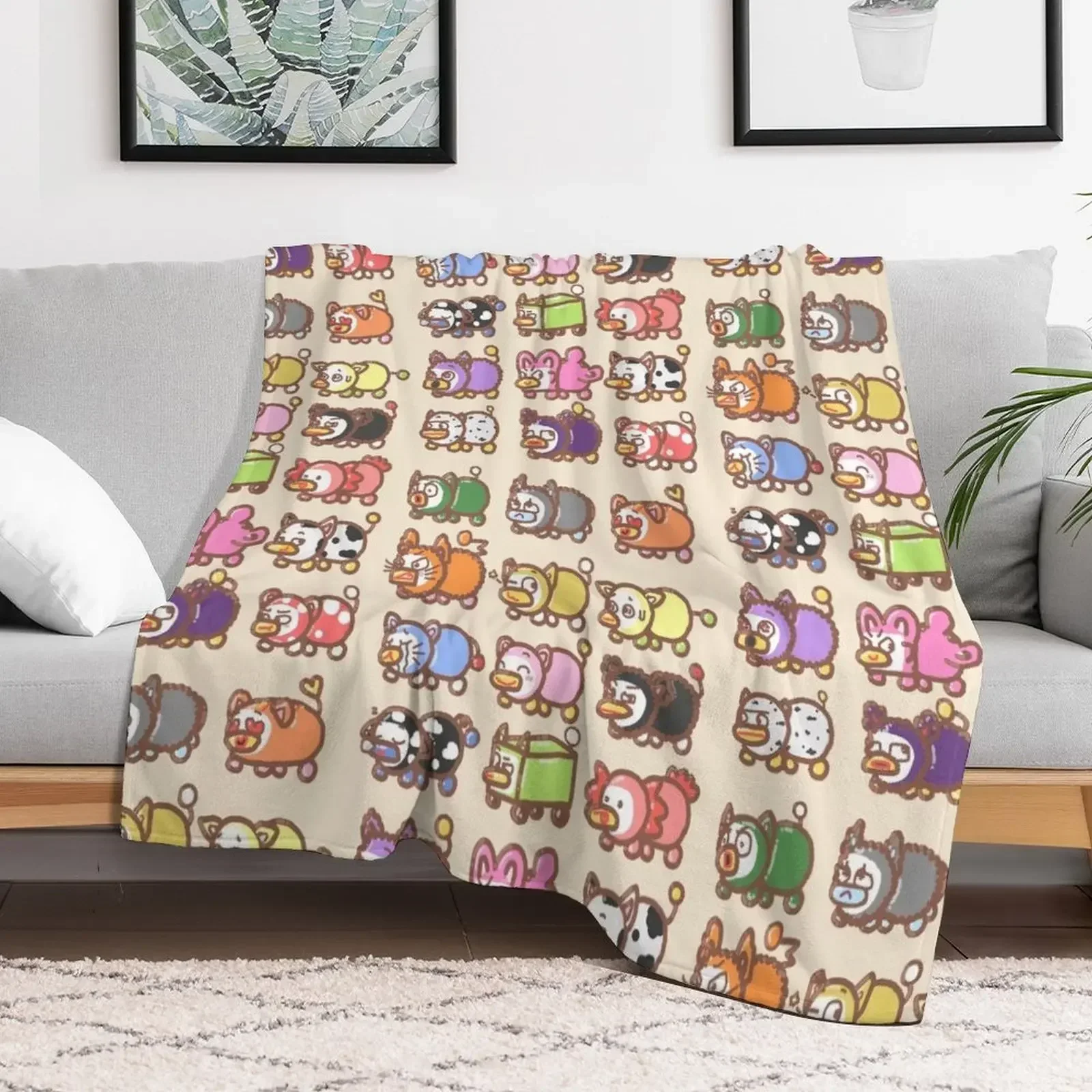 Pattern of Peepys :0 Throw Blanket wednesday heavy to sleep funny gift Tourist Blankets