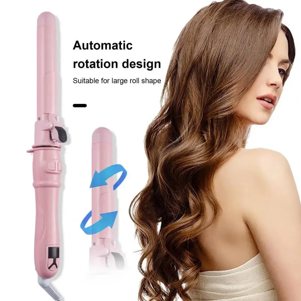 

2025 Professional Hair Curling Iron 28mm Ceramic Barrel Fully Automatic Rotating Curler for Big Waves and Smooth Curls