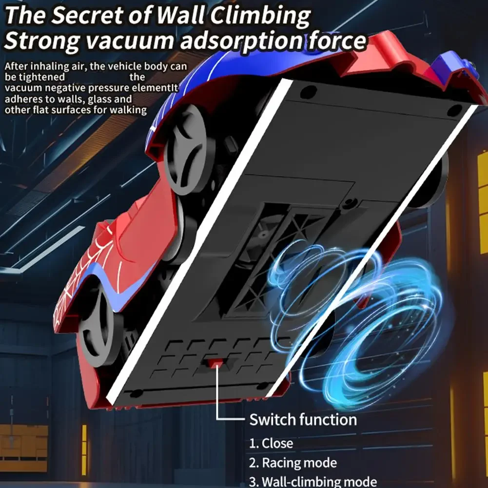 RC Stuntauto Muurklimvoertuig Spinnenweb Draadloze afstandsbediening Raceauto Speelgoed met dynamische verlichting voor kinderen Jongens Geschenken